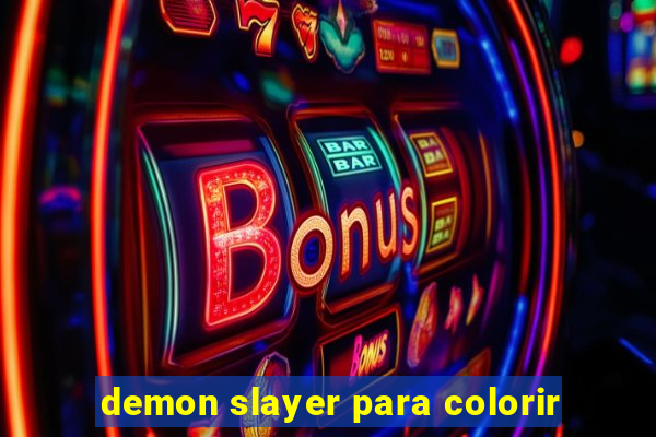 demon slayer para colorir